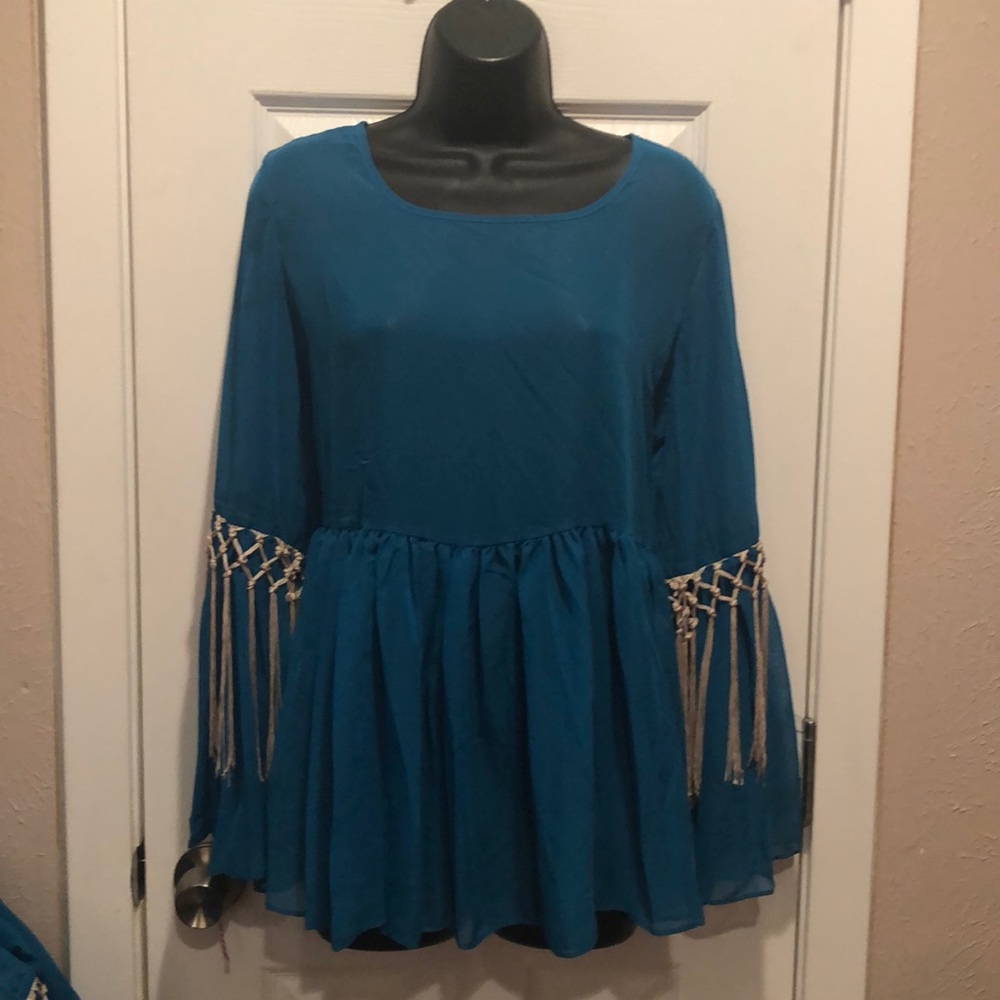 Sheer fringe top